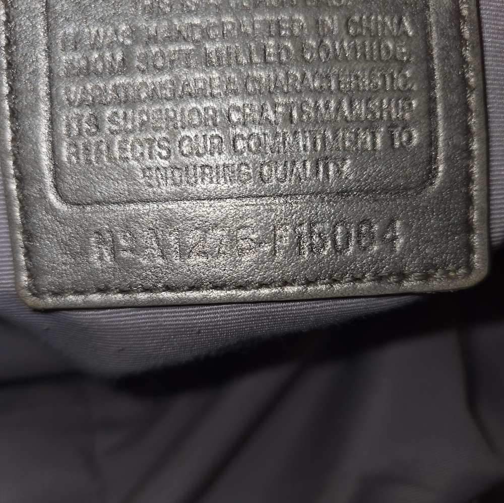 Coach Silver Hobo Bag with Floral Scarf - Picture 3 of 4